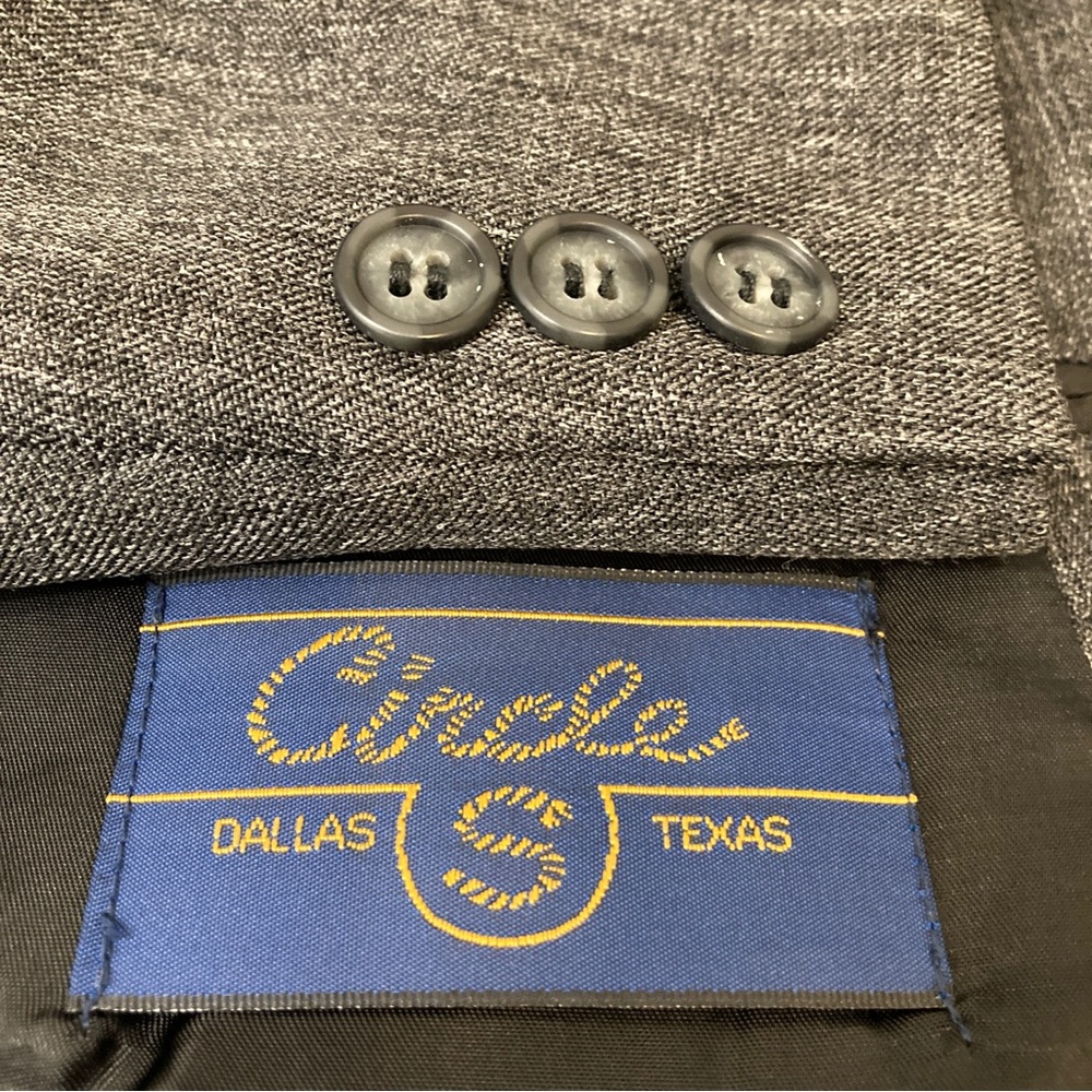 Circle S Sport Coat Mens 50L Gray Black  Western Blazer Texas Cowboy Wedding